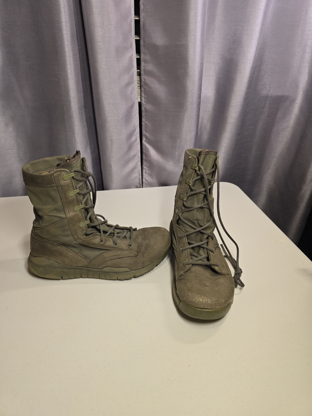 Women's Tactical Lace-Up Boots in Olive